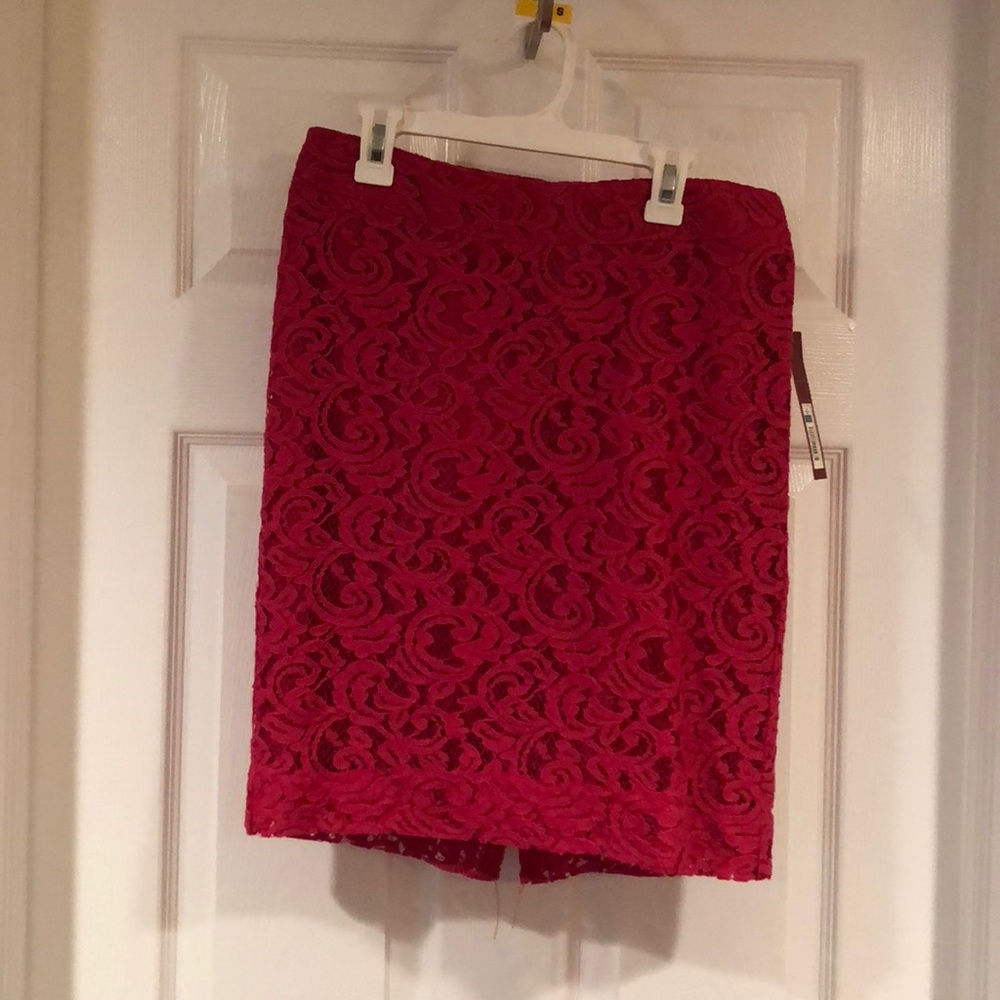 Merona NWT Pink Lace Pencil Skirt Size 2
